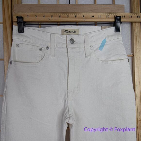 NEW Madewell Mid-Rise Perfect Vintage Straight Jean in Tile White, 25 - Picture 6 of 16